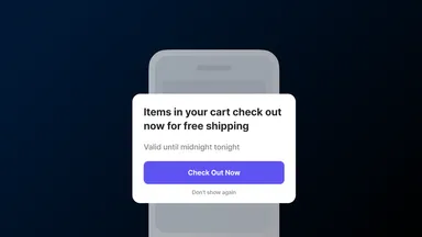 Thumbnail representing in-app messages that catch the user's moment of action