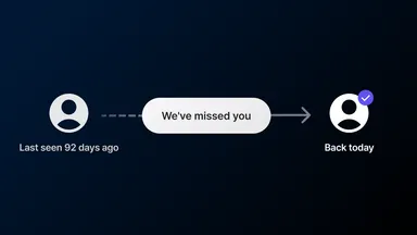 Thumbnail representing a win-back campaign design that re-engages inactive users